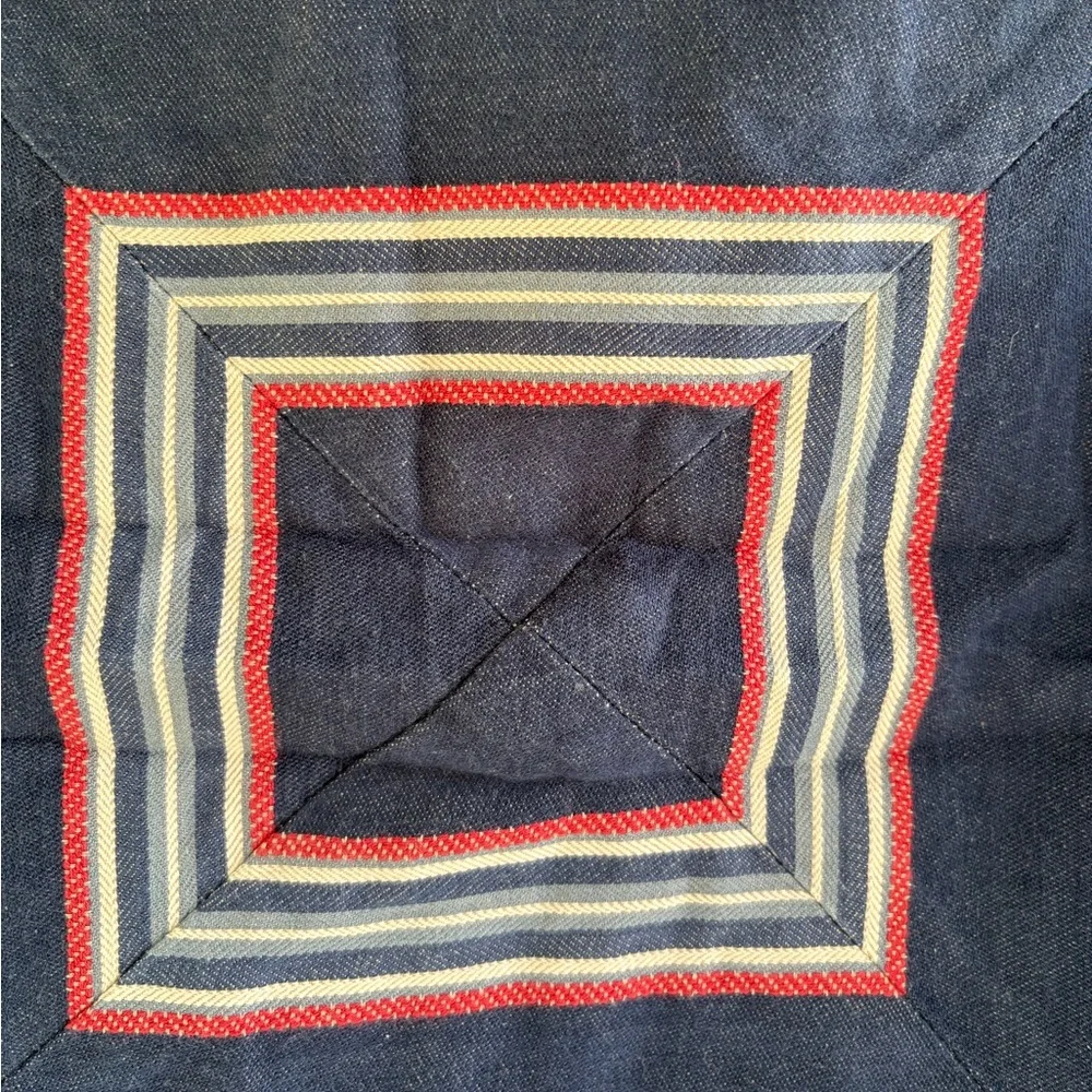 Pottery Barn Blue Striped Square Pillow Sham